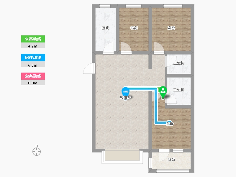 河北省-承德市-尚城国际-86.40-户型库-动静线