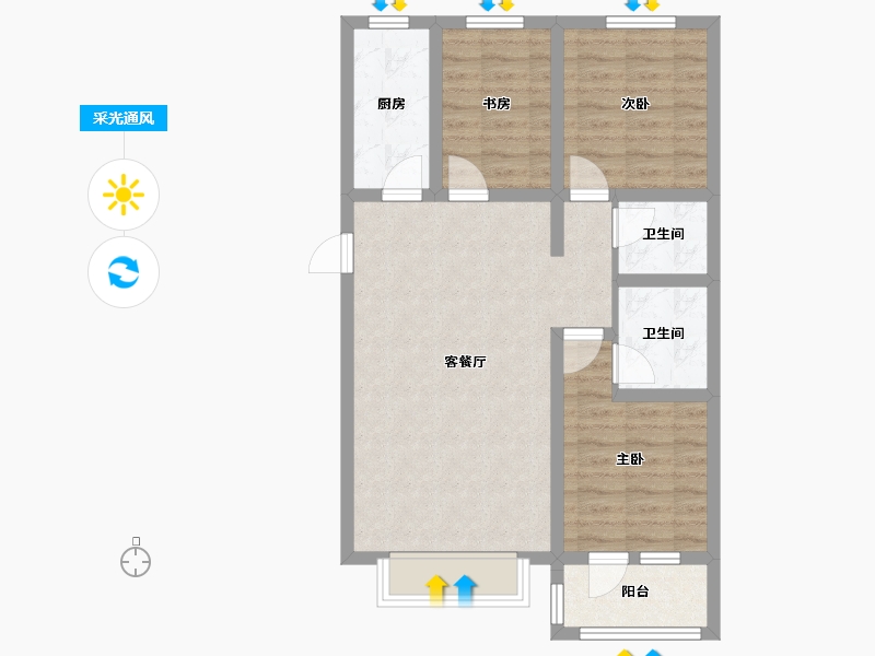 河北省-承德市-尚城国际-86.40-户型库-采光通风