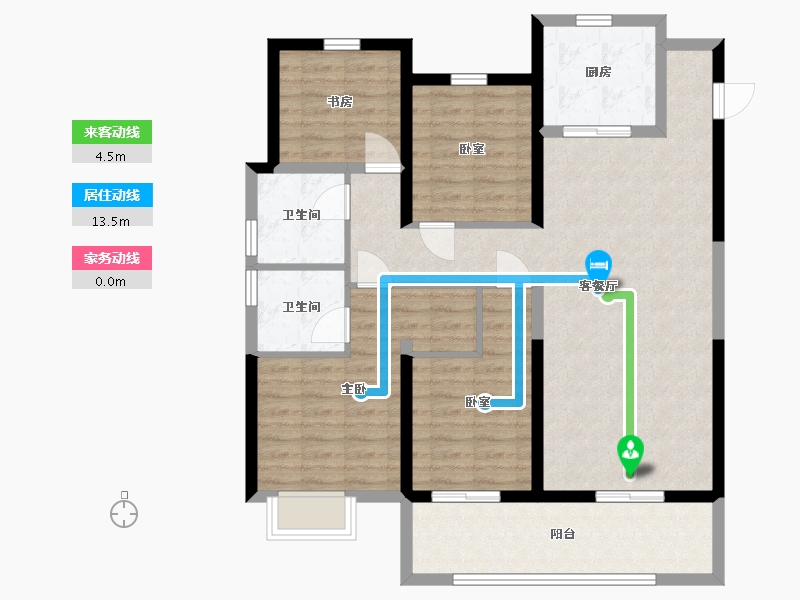 河南省-郑州市-融创城-106.95-户型库-动静线