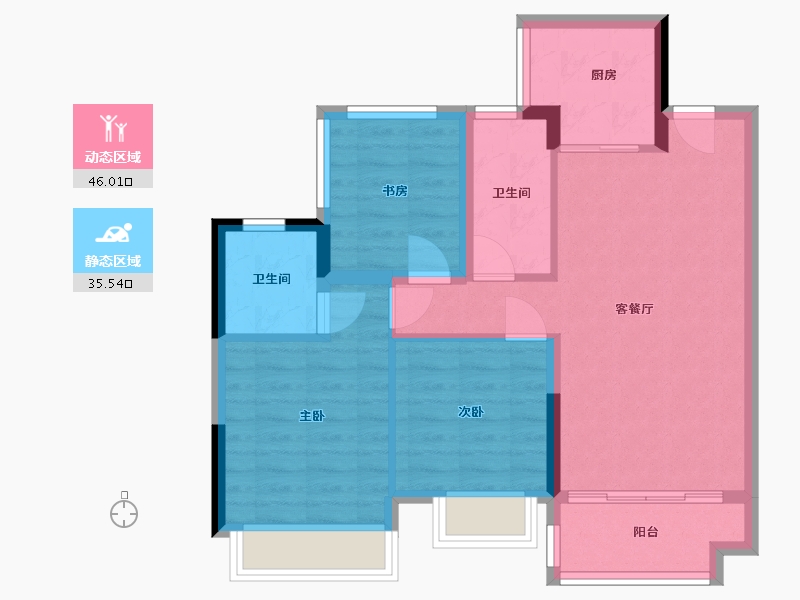 广西壮族自治区-柳州市-大唐观邸-72.80-户型库-动静分区