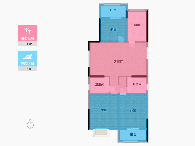 浙江省-温州市-慈湖-97.33-户型库-动静分区