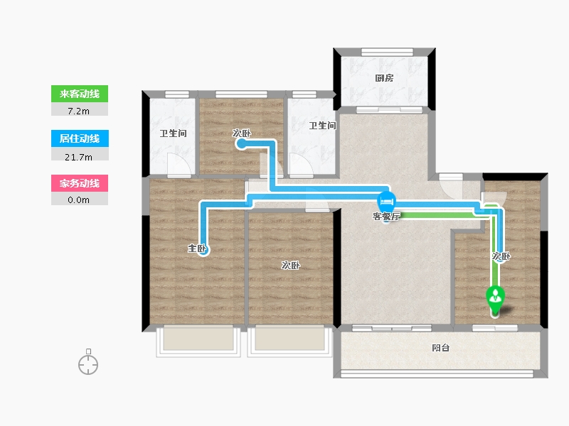 浙江省-嘉兴市-绿地香港云缦世家-138.00-户型库-动静线