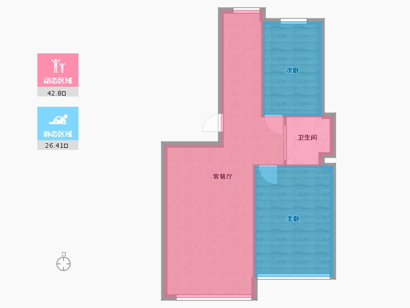 吉林省-长春市-中国铁建国际花园-76.80-户型库-动静分区