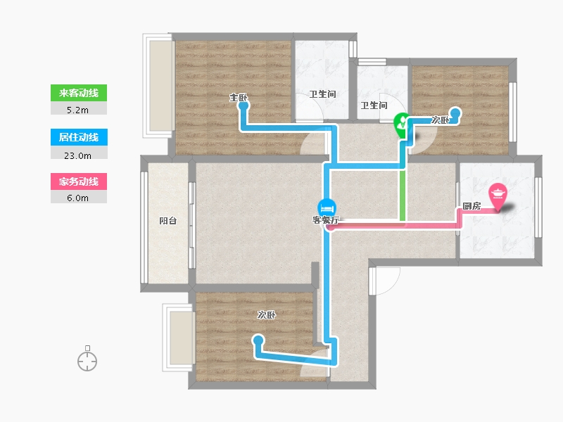 陕西省-榆林市-高新融府-100.00-户型库-动静线