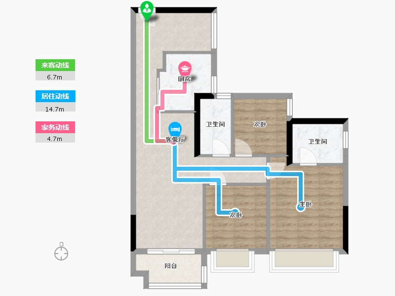 广东省-广州市-城投珠江天河壹品-81.00-户型库-动静线