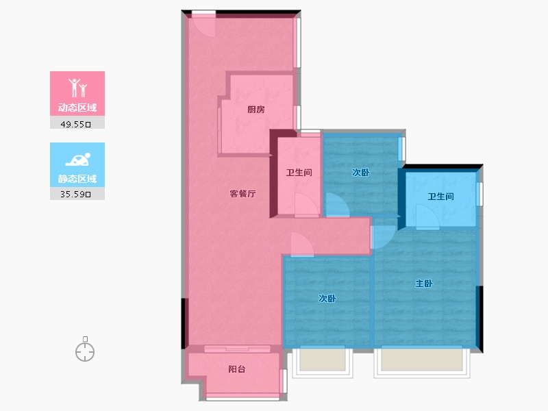 广东省-广州市-城投珠江天河壹品-81.00-户型库-动静分区