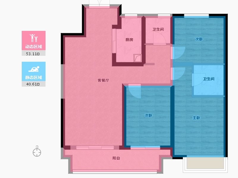 河南省-新乡市-丰胜合园-92.90-户型库-动静分区