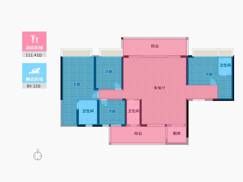 广西壮族自治区-钦州市-光大悦湖云邸-206.00-户型库-动静分区