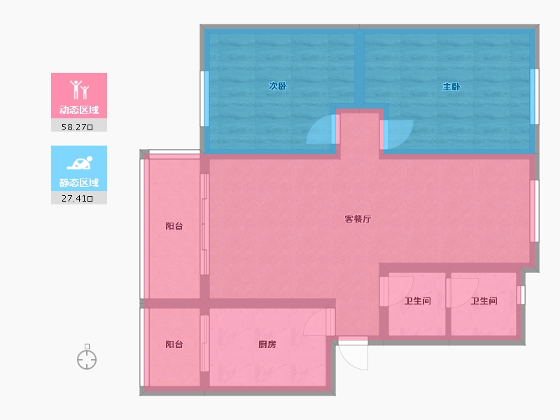 四川省-成都市-611所家属区-80.00-户型库-动静分区