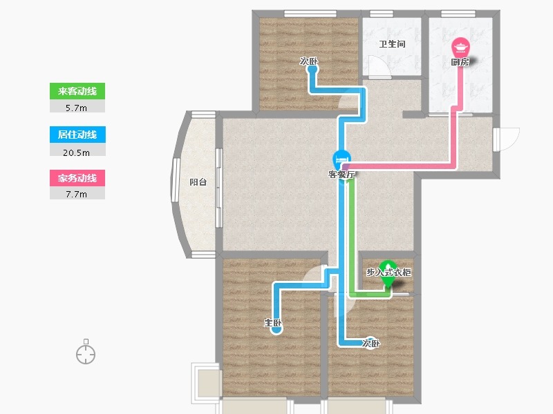 山东省-潍坊市-诚通香榭里-98.70-户型库-动静线