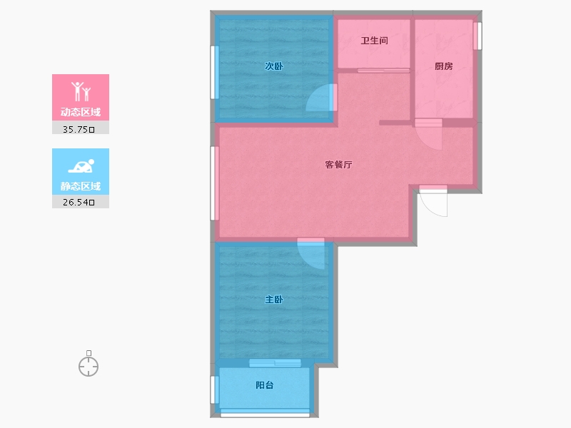 北京-北京市-北投如郡-64.00-户型库-动静分区