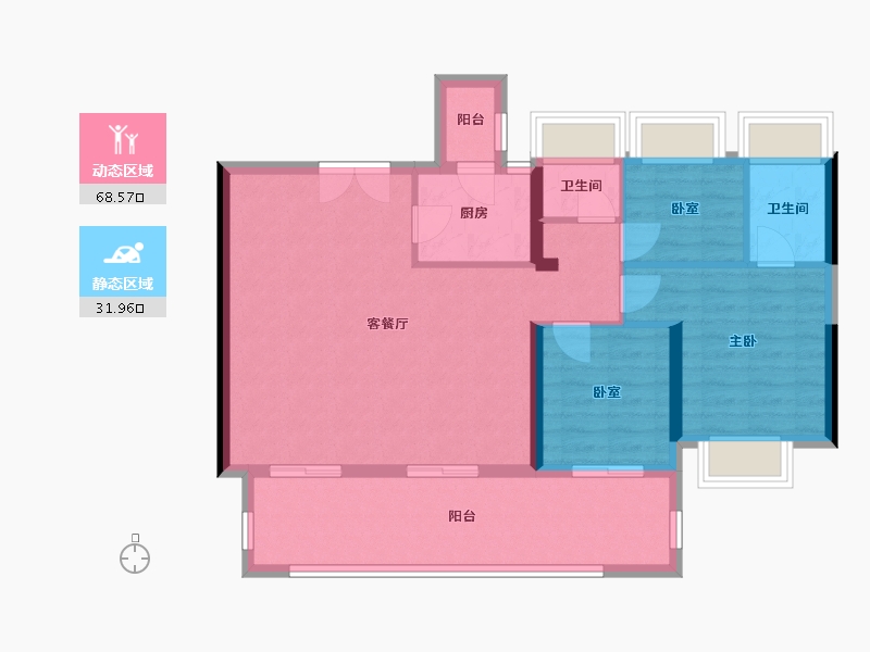 贵州省-贵阳市-阅山湖-104.00-户型库-动静分区