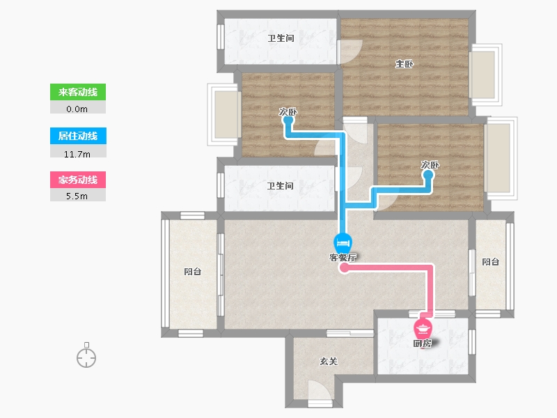 广东省-清远市-篁胜新城五期-117.00-户型库-动静线