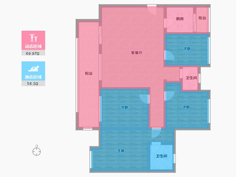 重庆-重庆市-丽景江都-111.20-户型库-动静分区