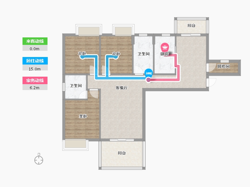 四川省-乐山市-天下沐川-110.68-户型库-动静线