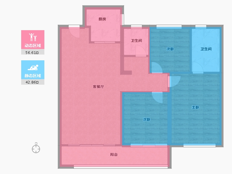 山东省-菏泽市-吴堤口老年公寓-90.23-户型库-动静分区