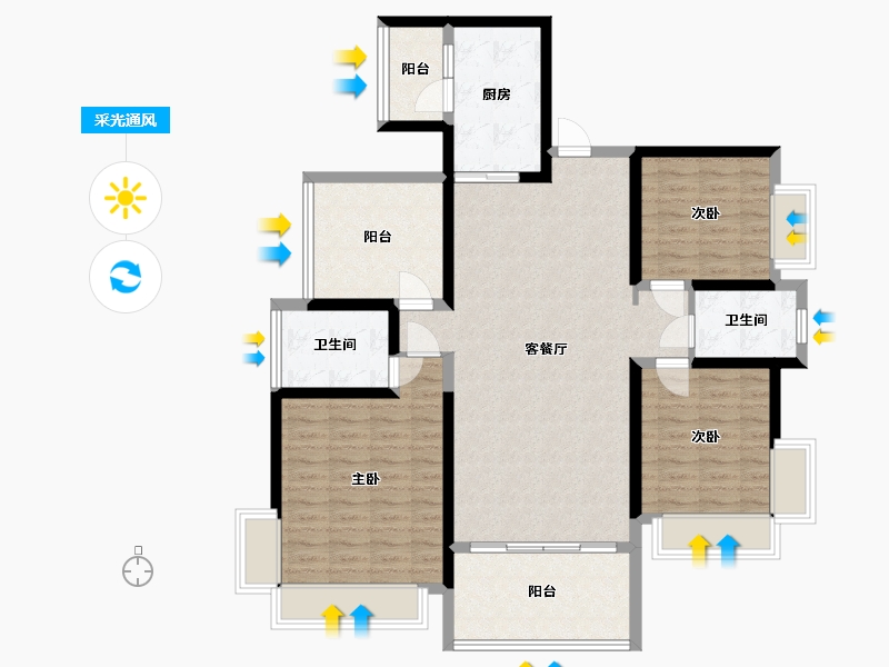 广东省-深圳市-信义·金御半山-143.00-户型库-采光通风