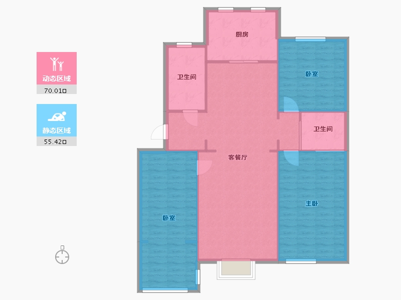 河北省-唐山市-智源里畅春园-114.50-户型库-动静分区