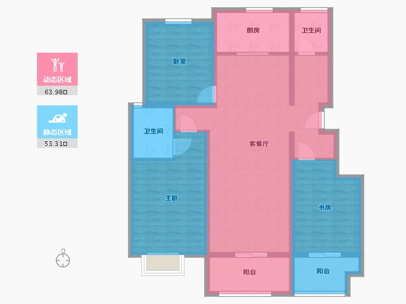 山东省-济宁市-雍华府-110.00-户型库-动静分区