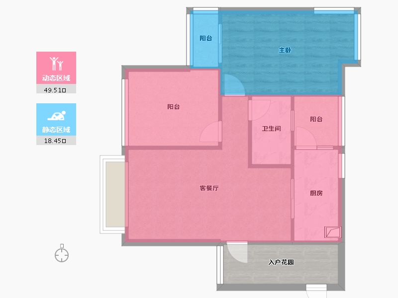 广东省-惠州市-海悦湾一期-61.38-户型库-动静分区