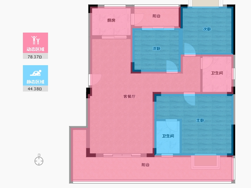 陕西省-汉中市-兴庆家园-99.20-户型库-动静分区