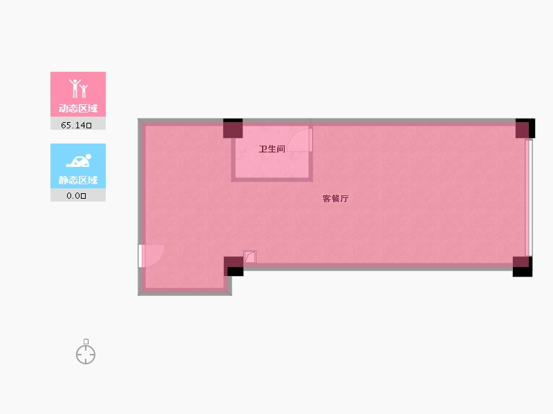 河北省-沧州市-宏宇云玺-60.99-户型库-动静分区