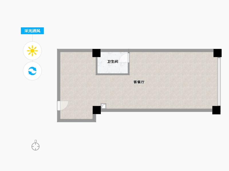 河北省-沧州市-宏宇云玺-60.99-户型库-采光通风