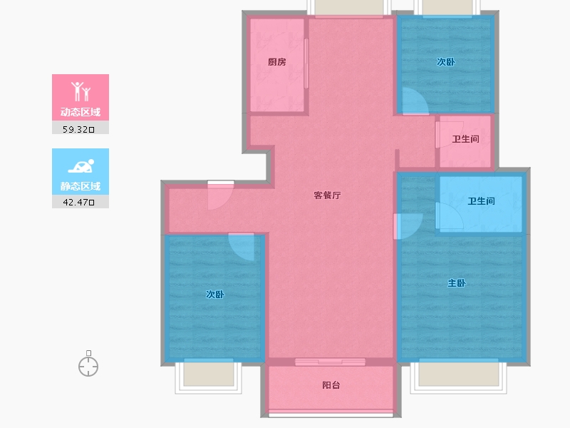 江苏省-苏州市-栖霞栖圆-187.99-户型库-动静分区