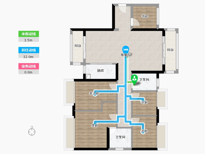 广东省-佛山市-保利海德公园-112.00-户型库-动静线