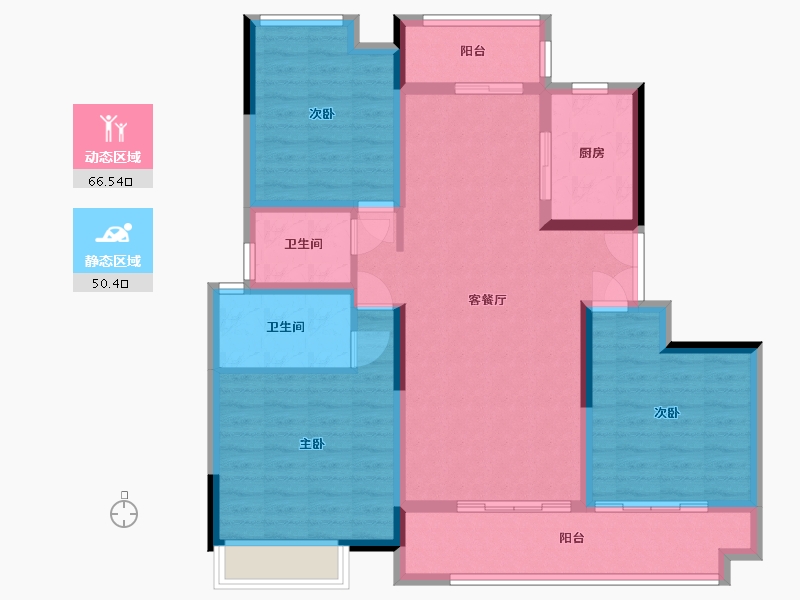 河南省-新乡市-理想城-106.16-户型库-动静分区