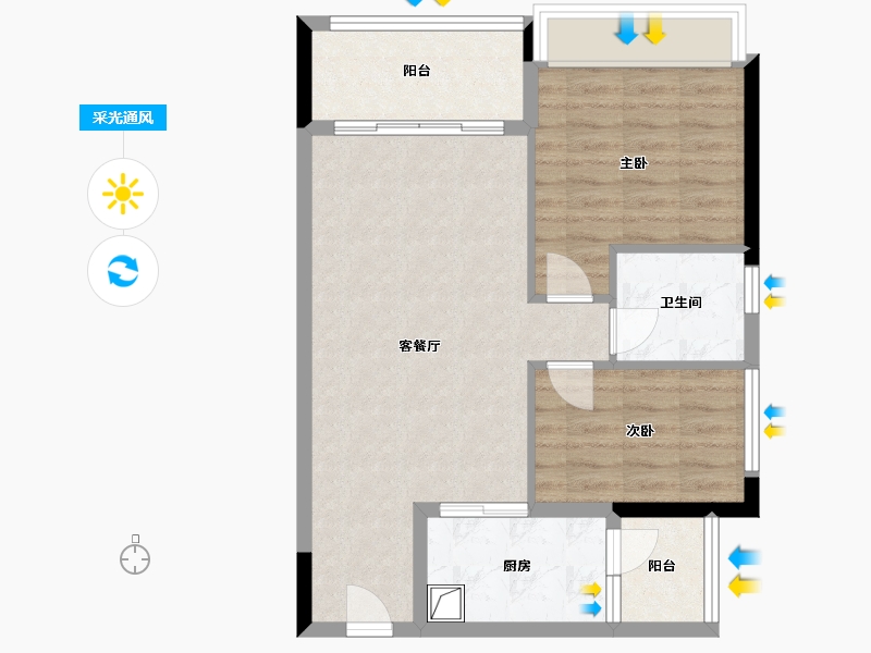 广东省-惠州市-文华豪庭-68.00-户型库-采光通风