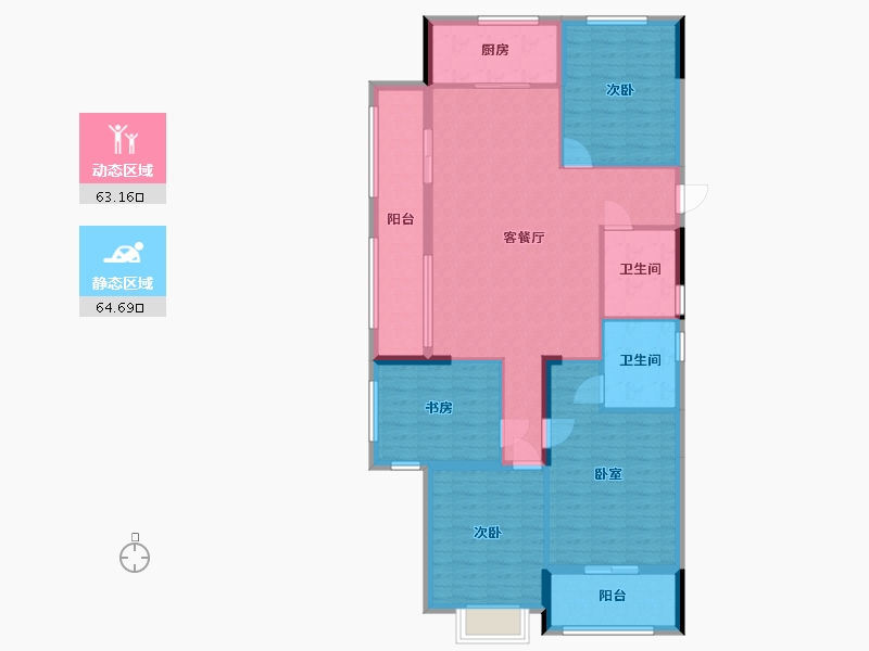 贵州省-黔东南苗族侗族自治州-官井湖小区-115.00-户型库-动静分区