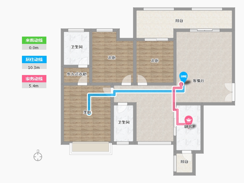 贵州省-黔东南苗族侗族自治州-凯里未来城-130.00-户型库-动静线