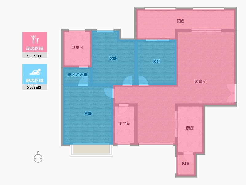 贵州省-黔东南苗族侗族自治州-凯里未来城-130.00-户型库-动静分区