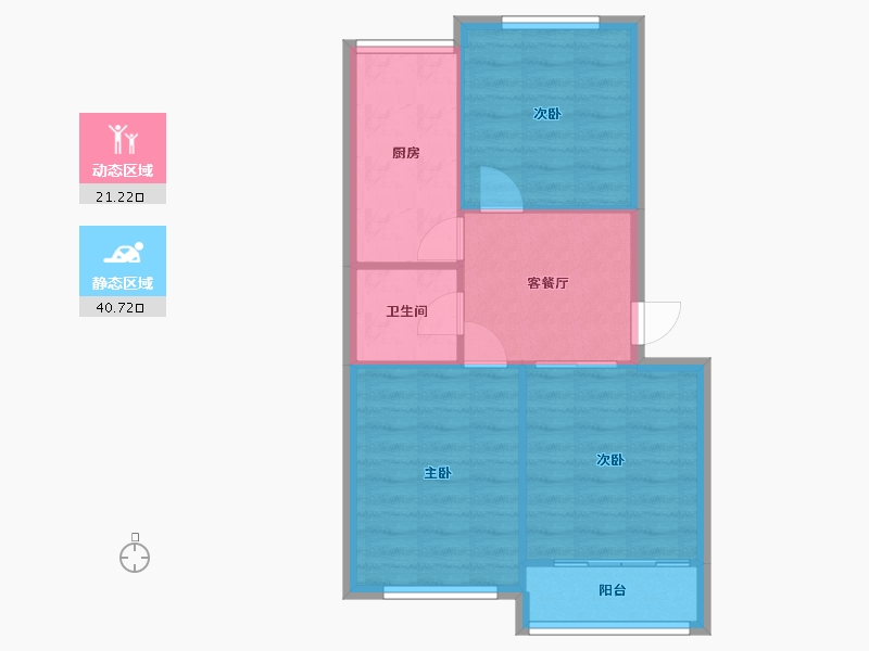 山东省-青岛市-福北小区-60.00-户型库-动静分区