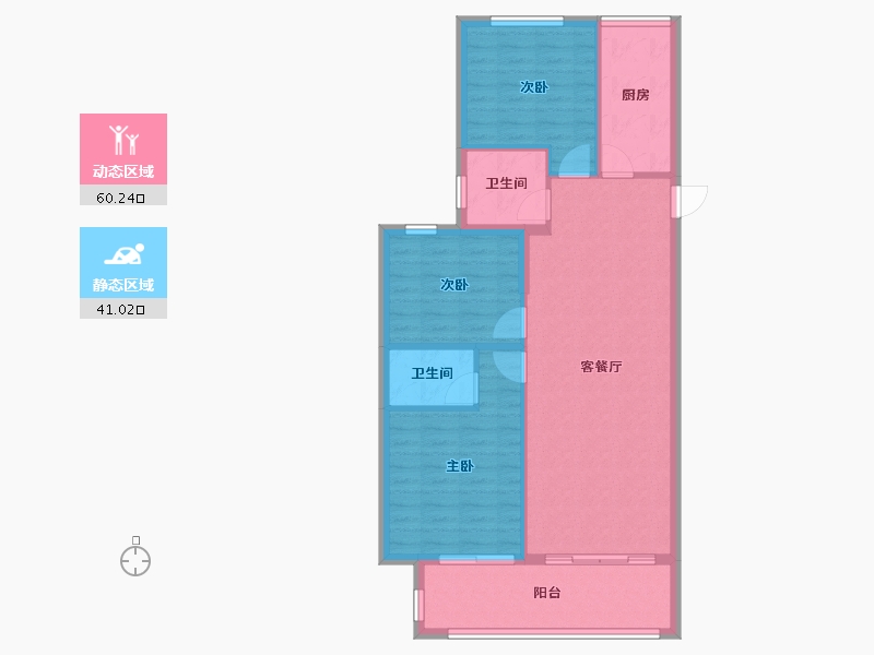 山东省-菏泽市-国璟府-92.48-户型库-动静分区