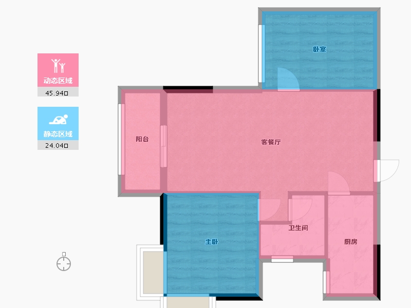 广西壮族自治区-柳州市-胜利小区-五区-61.62-户型库-动静分区