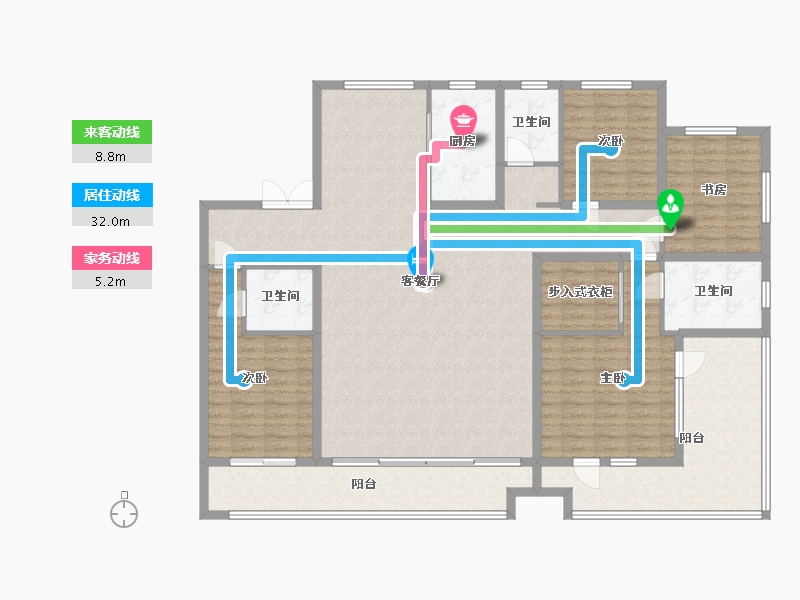 河北省-衡水市-丽景蓝湾三期东区-176.00-户型库-动静线