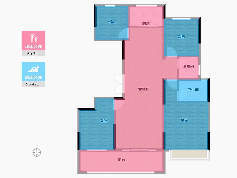 河南省-济源市-润和园-113.60-户型库-动静分区