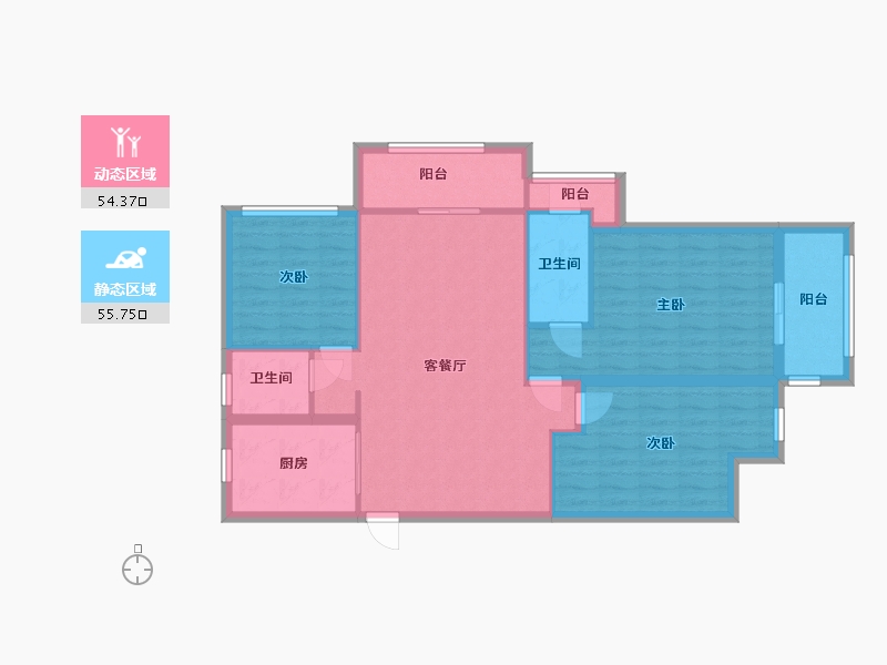 河南省-开封市-鼎立国际城-103.15-户型库-动静分区