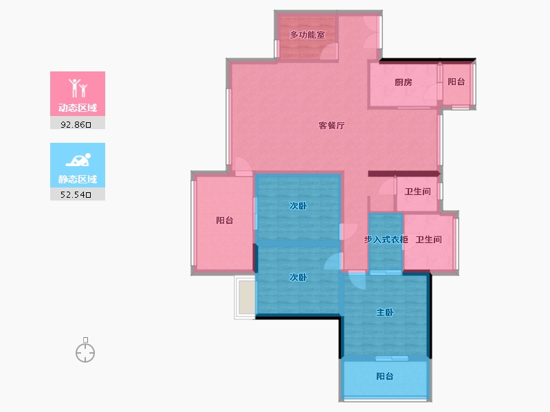 广东省-深圳市-波托菲诺香山里-二期-122.40-户型库-动静分区