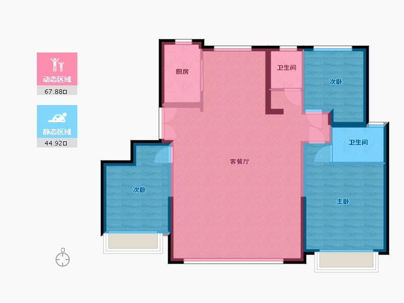 河北省-唐山市-国茂府-114.40-户型库-动静分区