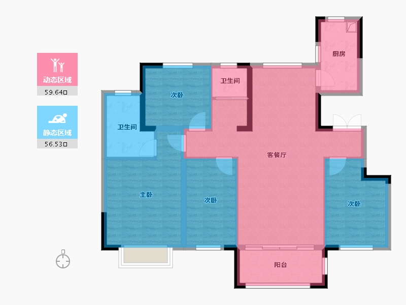 新疆维吾尔自治区-塔城地区-泉湖新城-109.60-户型库-动静分区