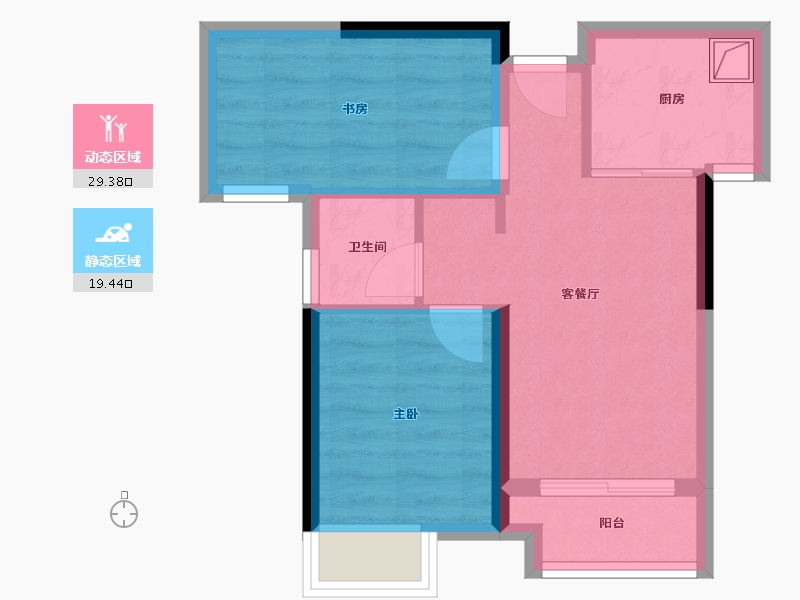 湖南省-郴州市-上品璟苑-47.81-户型库-动静分区