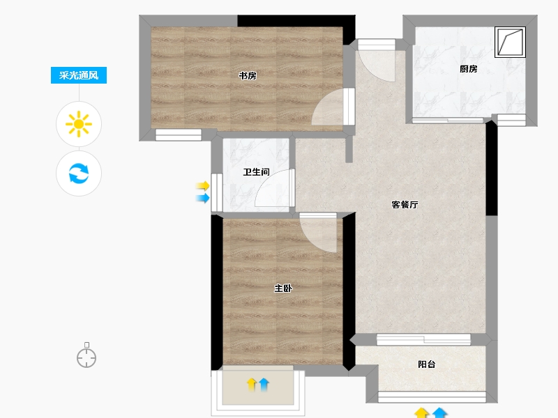 湖南省-郴州市-上品璟苑-47.81-户型库-采光通风