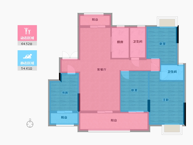 江西省-赣州市-书香华府-121.00-户型库-动静分区