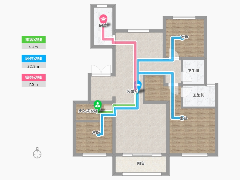 山东省-德州市-鄃城学苑-104.84-户型库-动静线