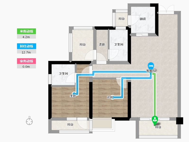 四川省-南充市-科华云玺台-79.49-户型库-动静线