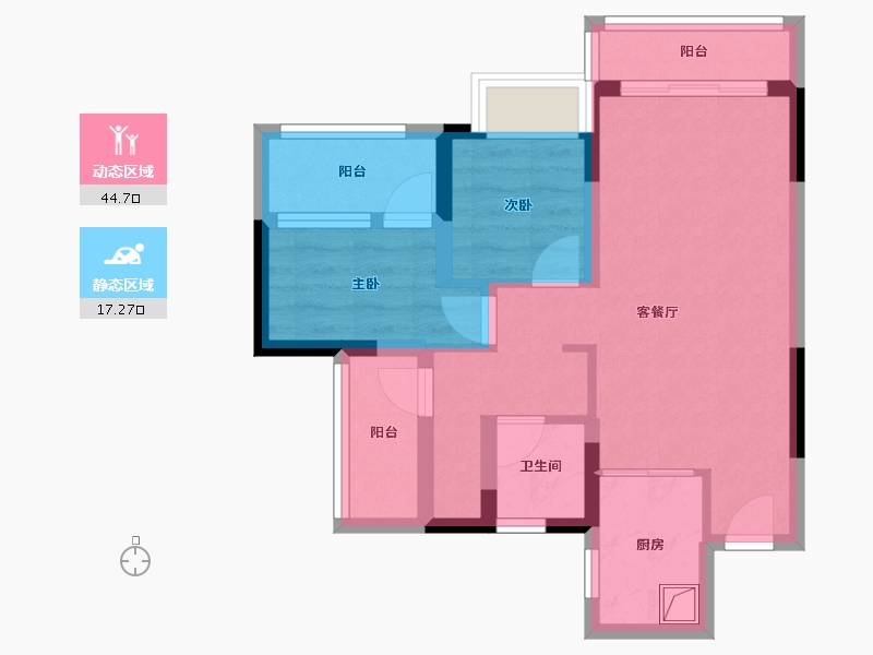 四川省-眉山市-天府理想城-57.13-户型库-动静分区