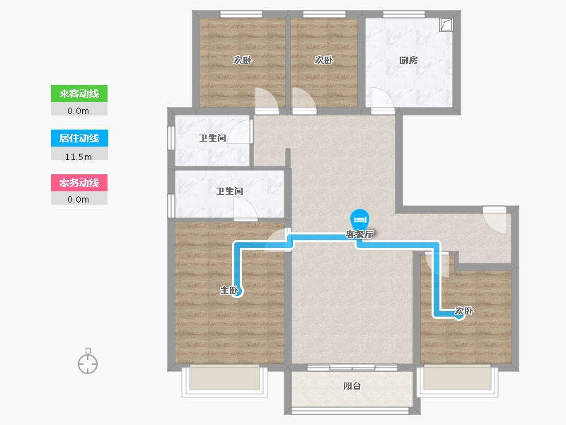 河北省-保定市-华序府-111.00-户型库-动静线